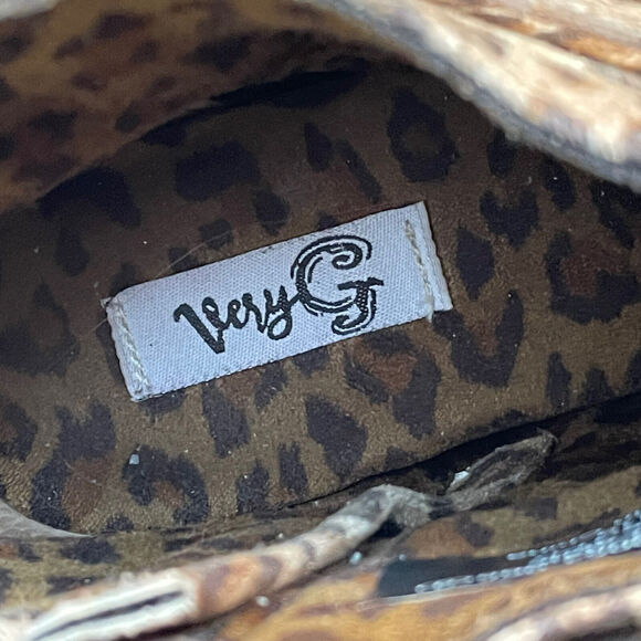 VERY G Ursula Size 9 Womens Ankle Booties Sneaker Shoes Faux Suede Leopard Print - Picture 9 of 9